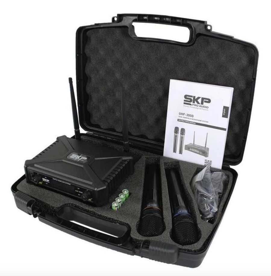 Micrófono Inalámbrico de mano, doble SKP UHF 300D - Imagen 5
