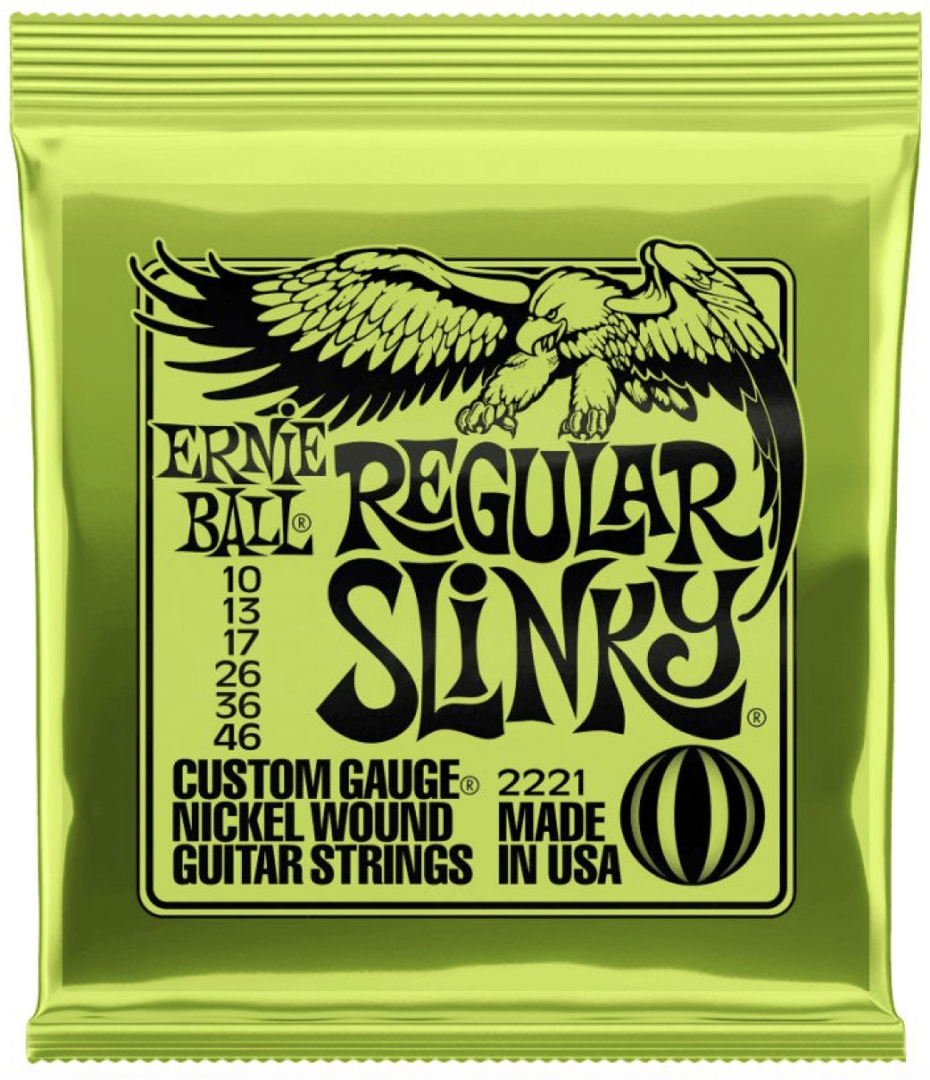 Cuerdas para Guitarra Eléctrica Enrie Ball REGULAR SLINKY 2221 10-46