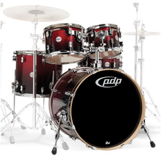 Batería Acústica Shell Pack 5 Pcs PDP Concept Maple Red to Black - Imagen 2