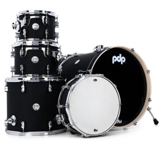 Batería Acústica Shell Pack 5 Pcs PDP Concept Maple Satin Black