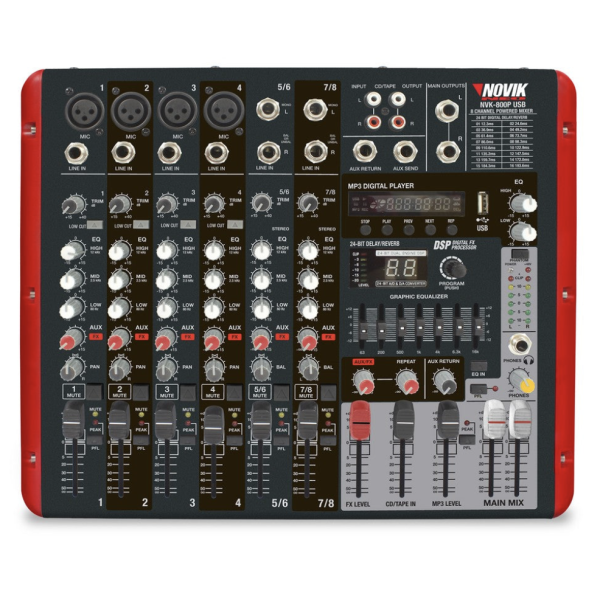 Consola de Sonido Potenciada Novik NVK 800P