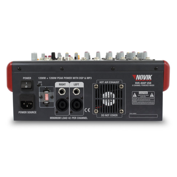 Consola de Sonido Potenciada Novik NVK 800P - Imagen 4