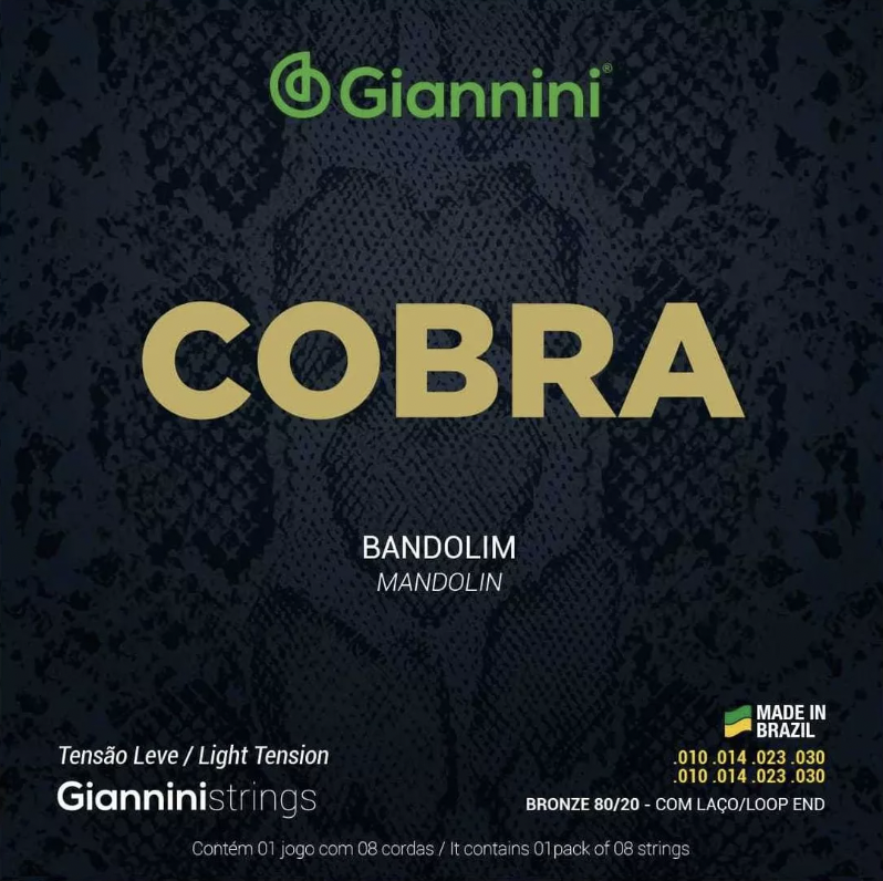 Cuerdas Para Mandolina de 8 Giannini CM82L Cobra
