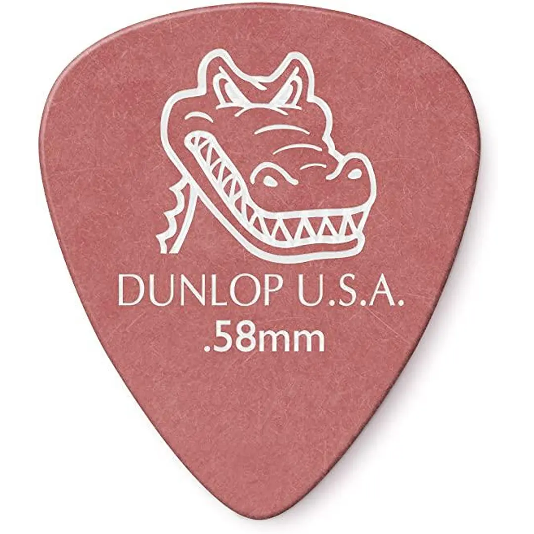 Uñetas 0.58mm Dunlop Gator Grip Rojas DUNL417P.58 pack 12