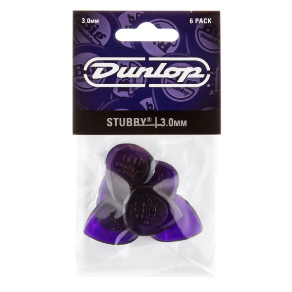 Uñetas de 3.0mm Pack 6un Dunlop 474 Stubby Jazz - Imagen 2