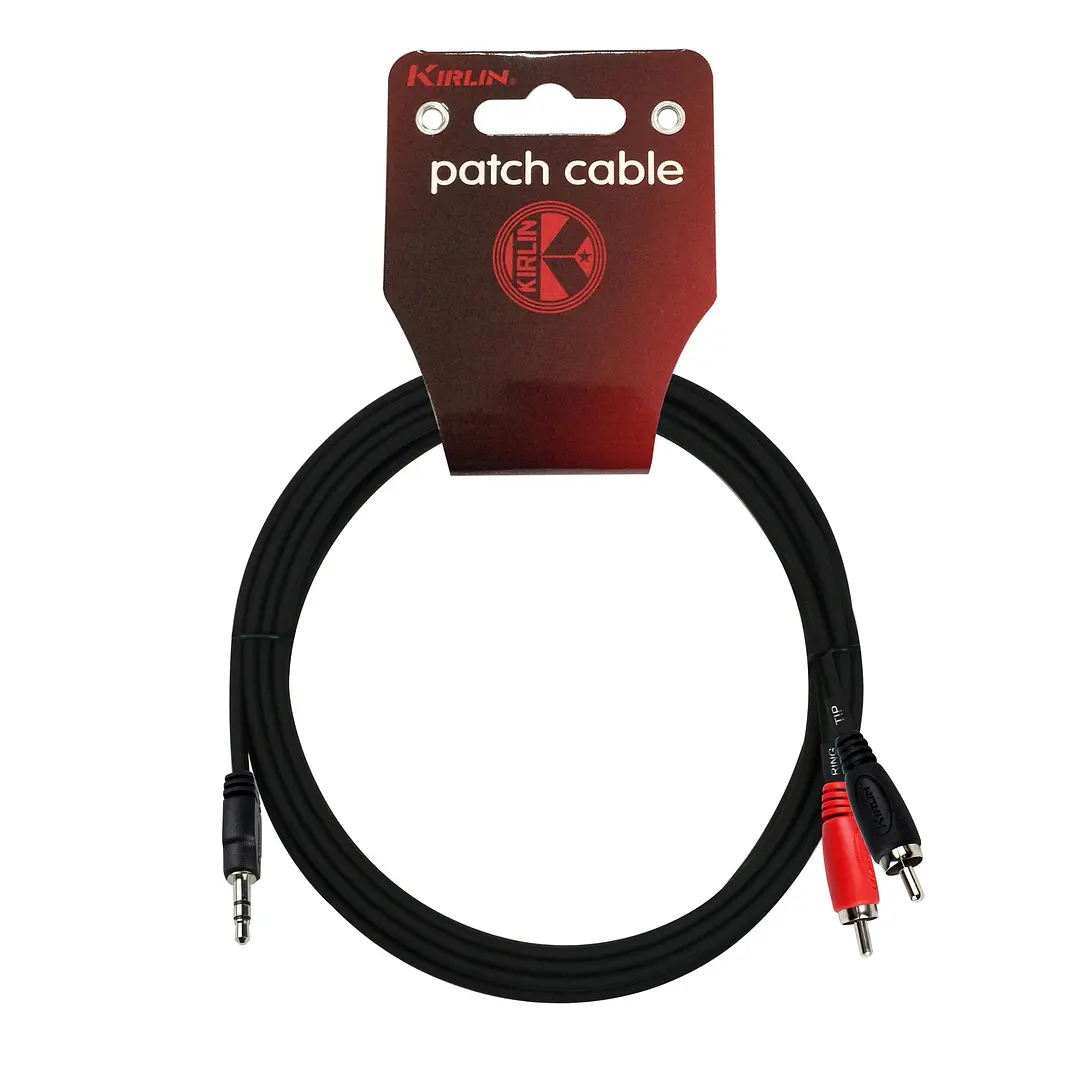 Cable Y Miniplug - 2 Rca 3M Kirlin Nickel Plated Ye-364-3