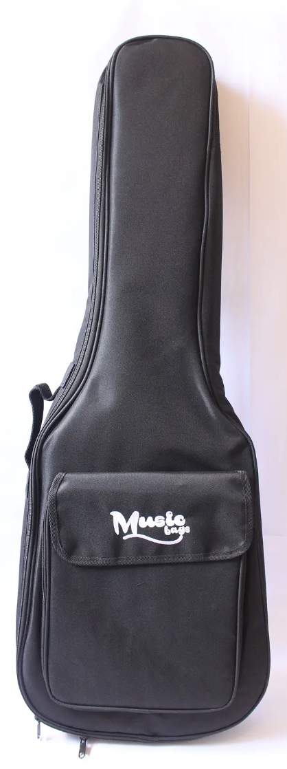 Funda Guitarra Eléctrica Music Bag Negra Nylon 15mm MUB-122E