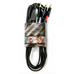 Cable Mini-plug 2 RCA Prodb 3 metros