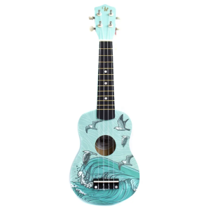 Ukelele Soprano Hana diseño Mar + Funda HN-SEA