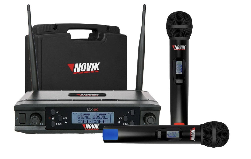 Micrófono Doble Inalámbrico Novik UNK 660