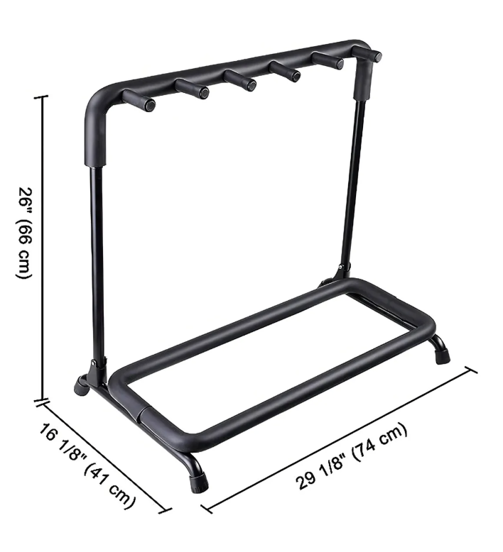 Atril Aspor para Guitarras Metálico Plegable 5 Espacios
